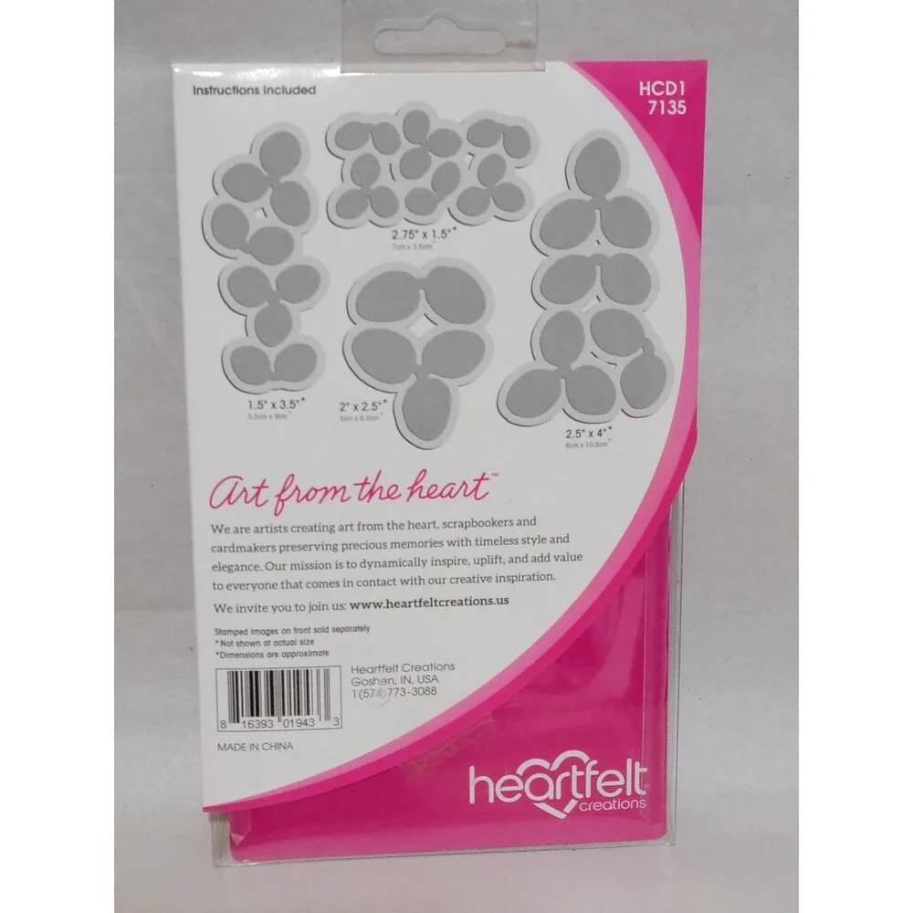 Heartfelt Creations Tropical Plumeria Craft Dies & Cling Stamps / Scrapbook